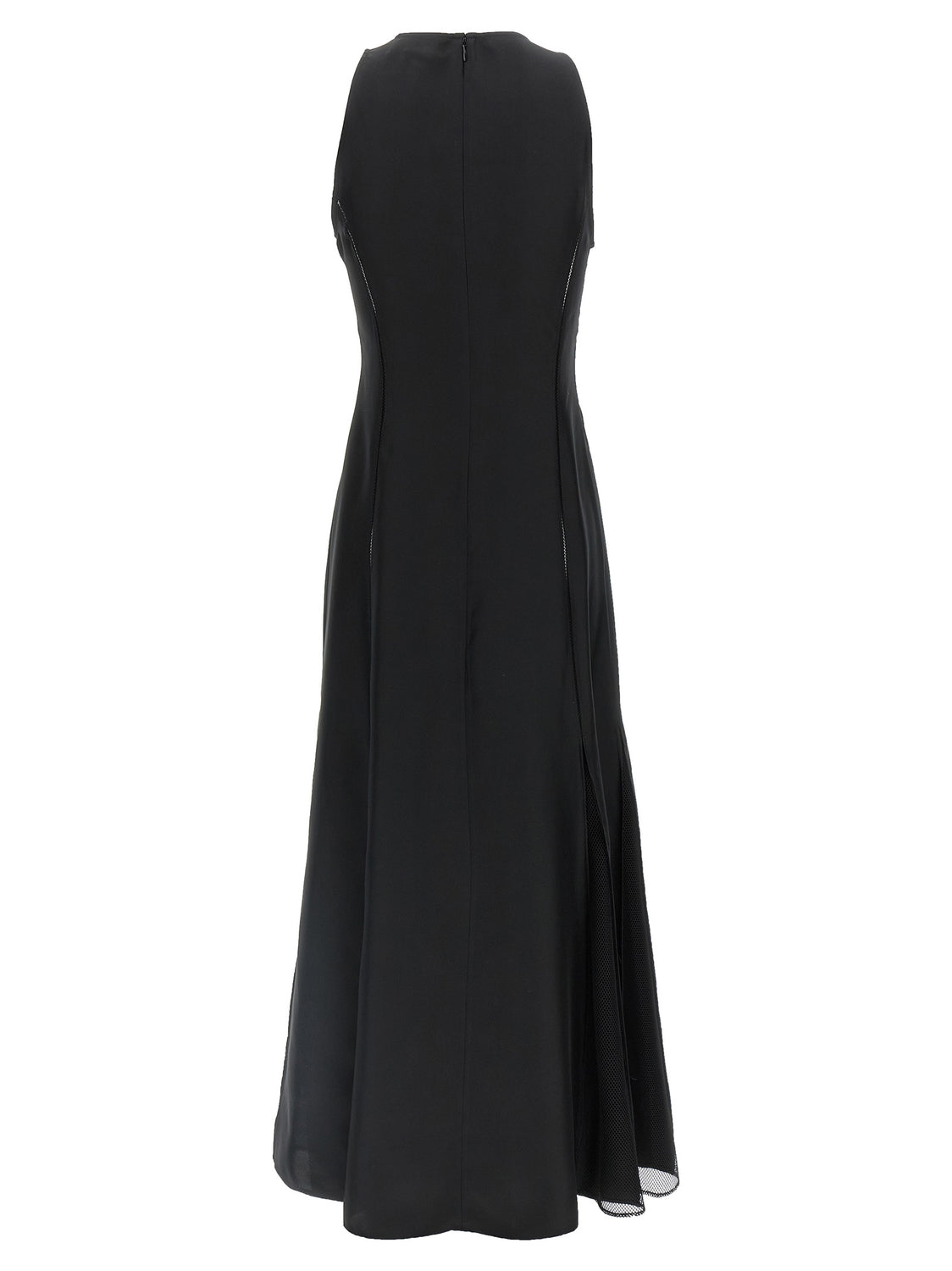 Black Silk Midi Dress