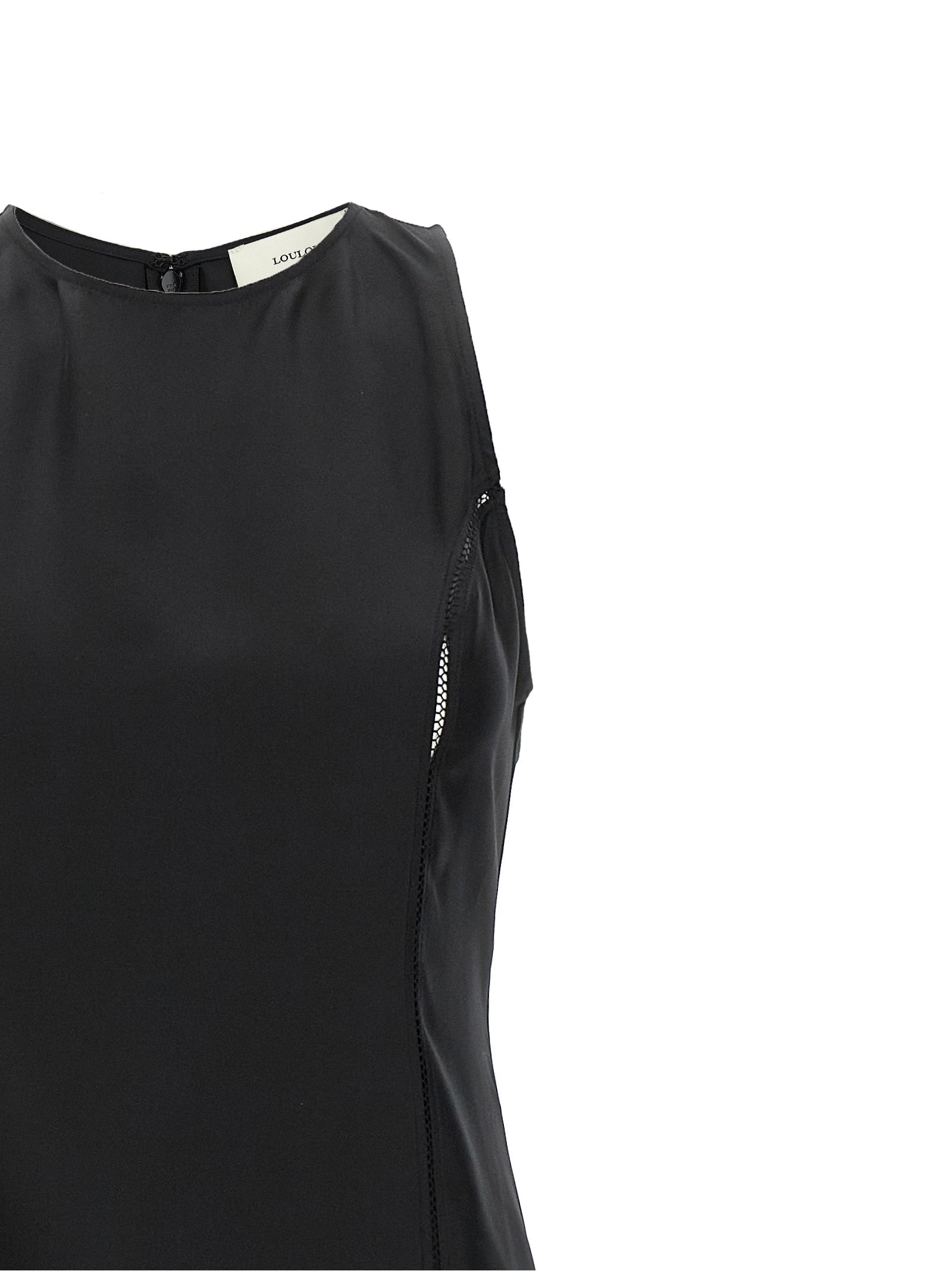 Black Silk Midi Dress