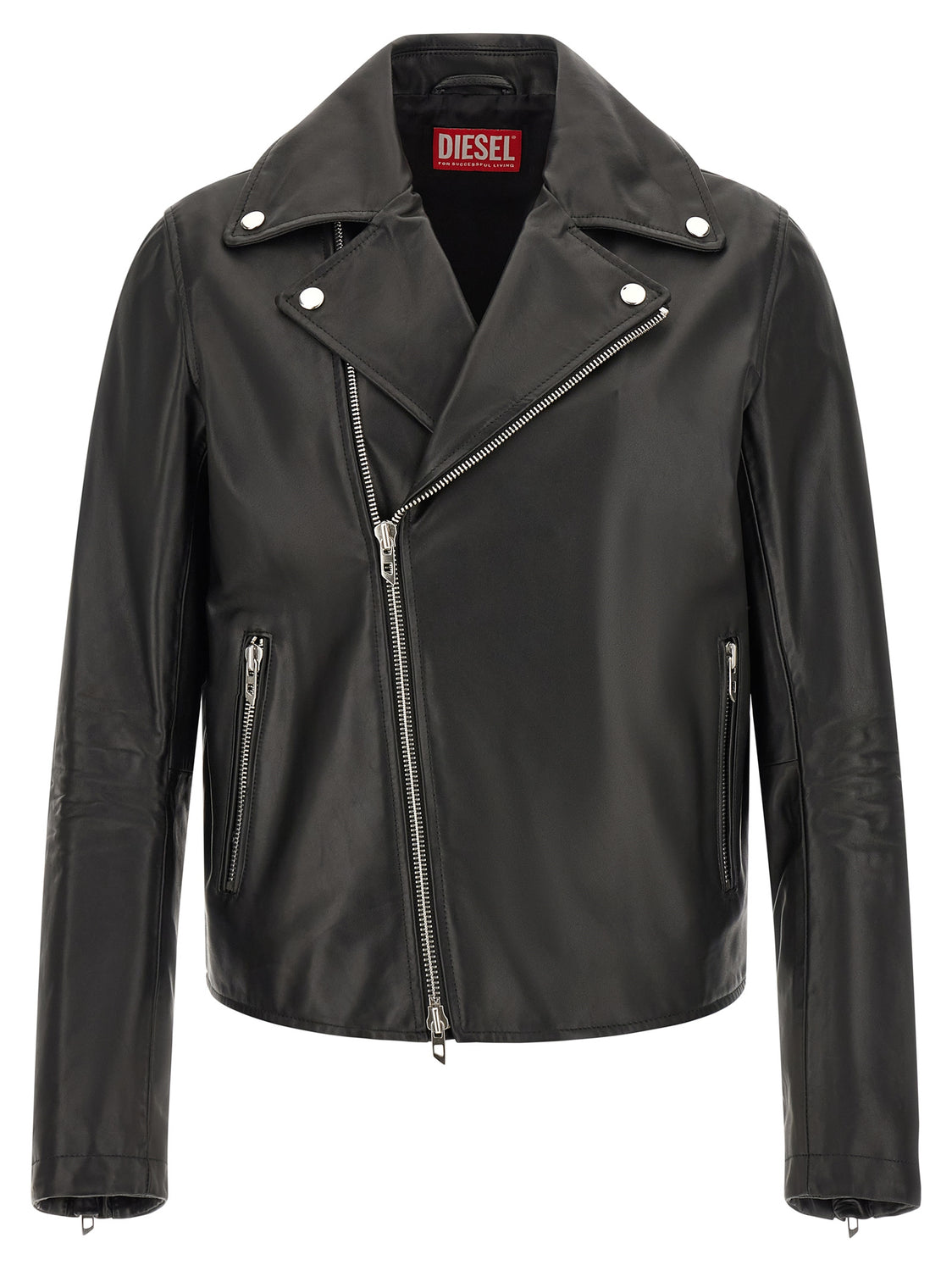 Black Cowhide Leather Jacket