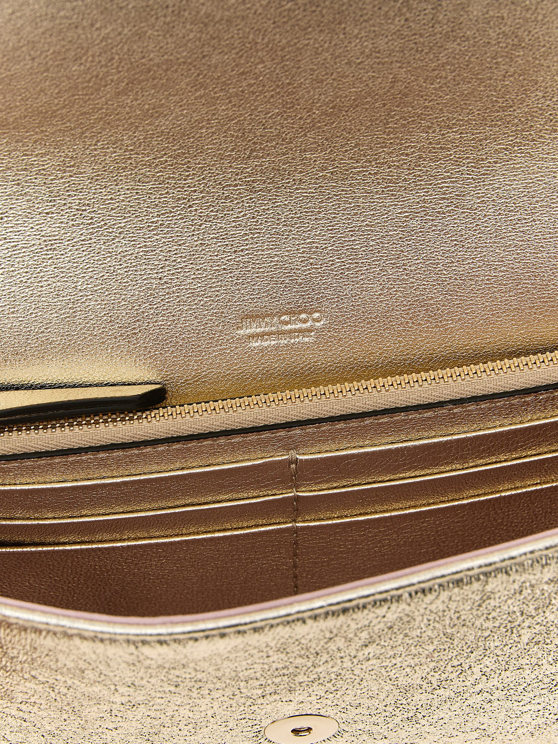 Gold Lamb Leather Clutch Bag