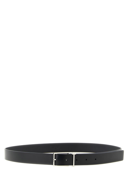 Black Calfskin Thin Belt