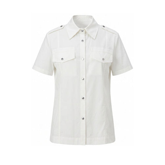 White Cotton Women Shirt
