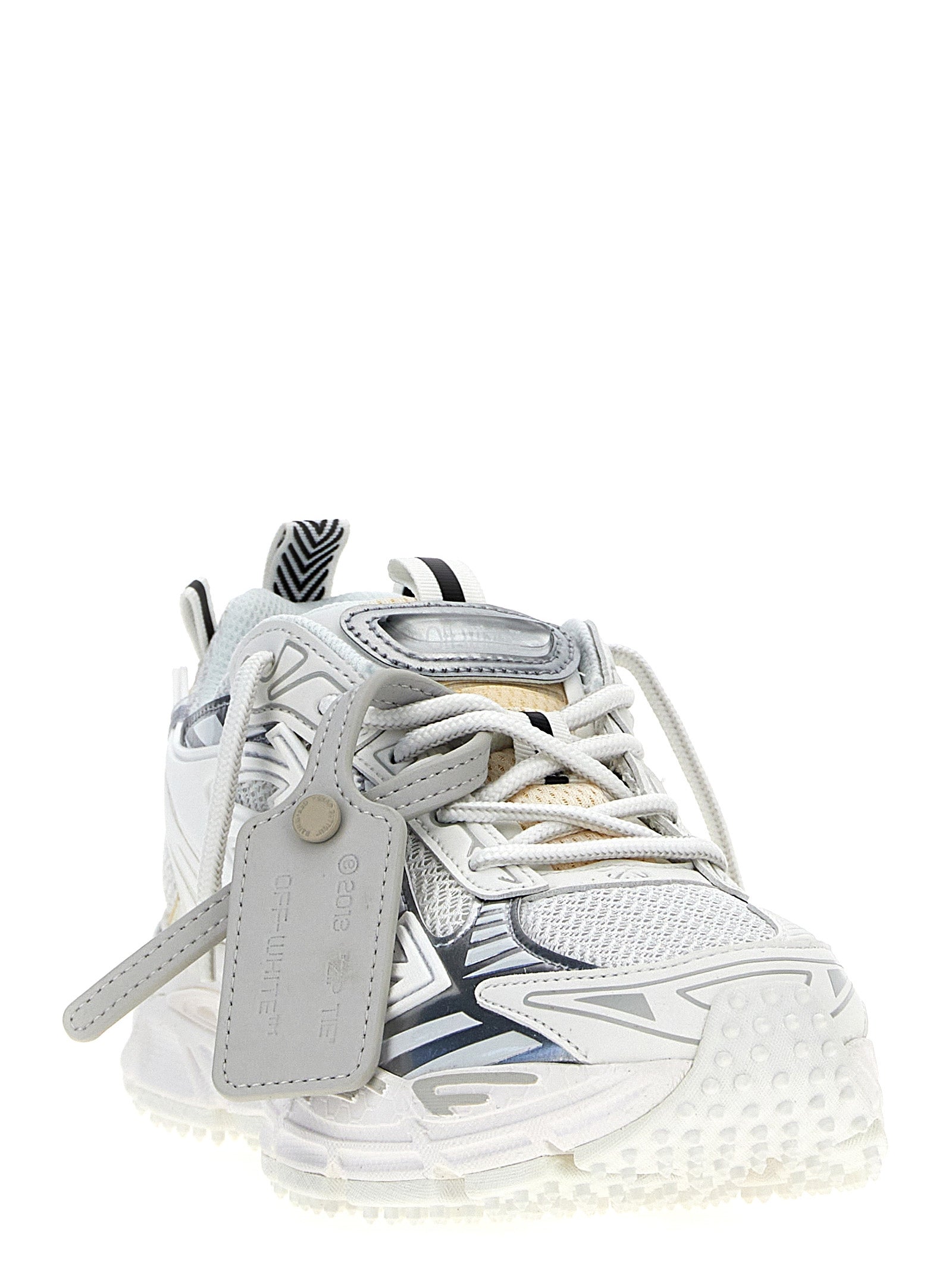 White Polyethylene Athletic Sneakers