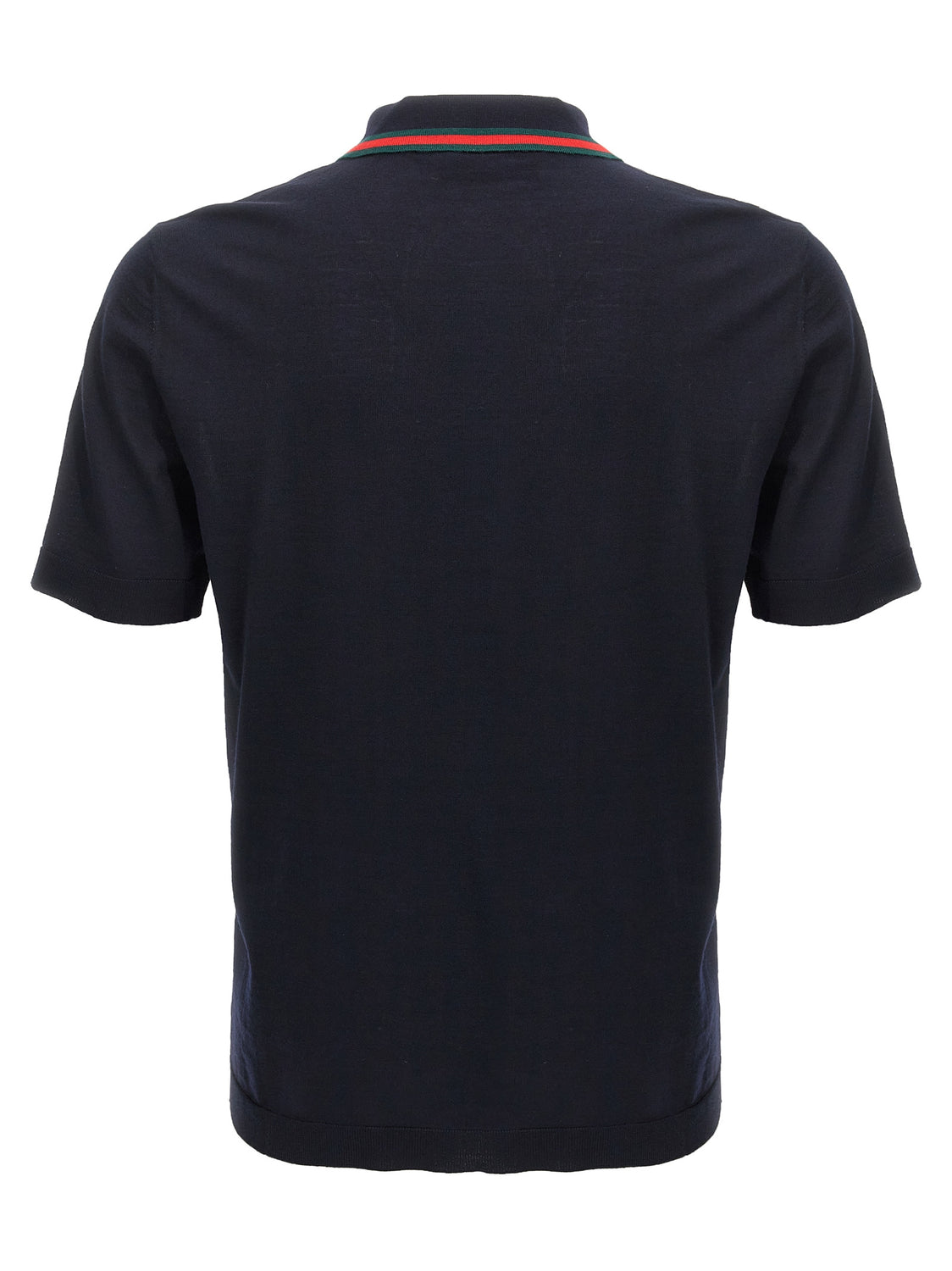 Blue Wool Polo Shirt