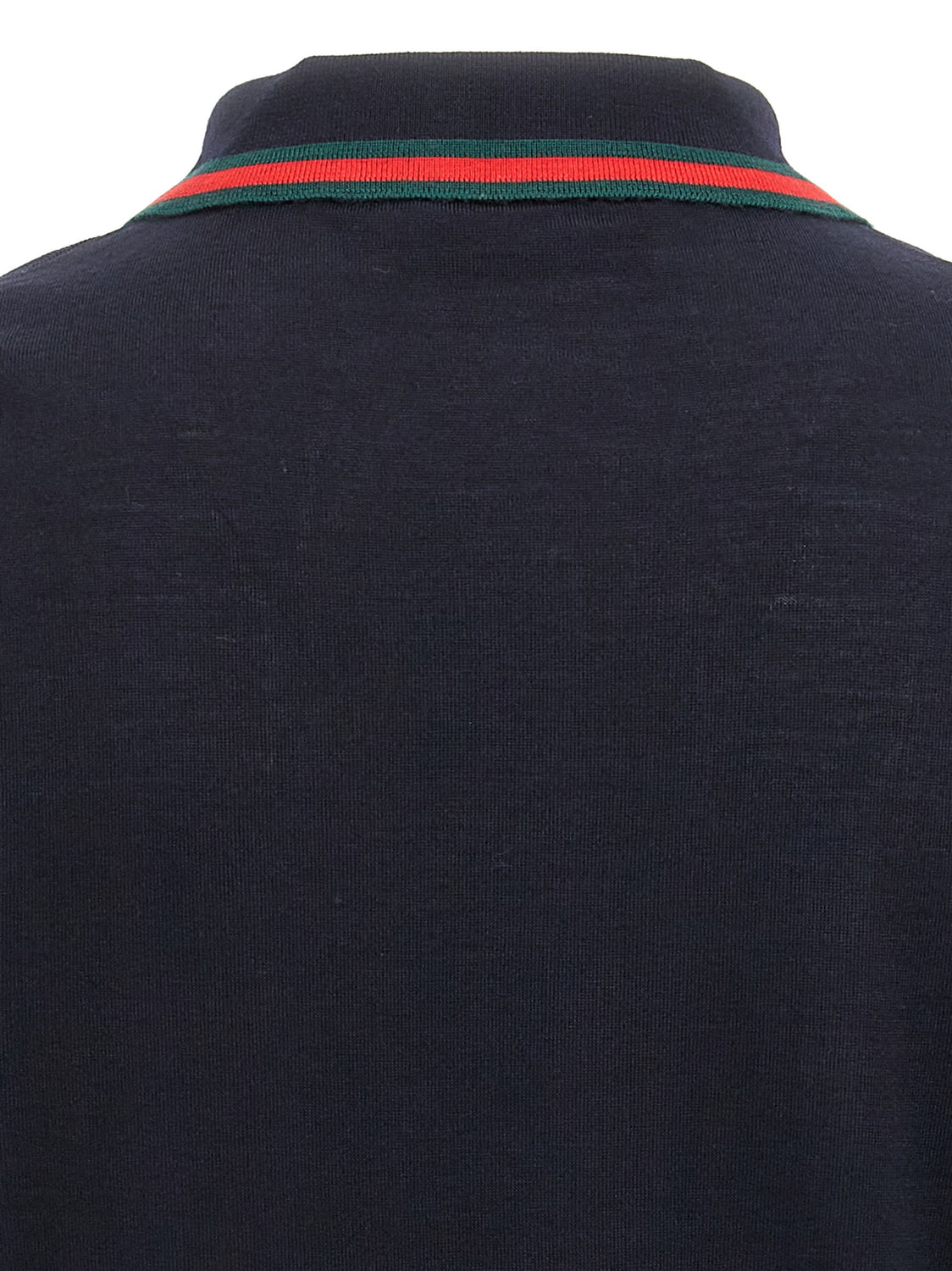 Blue Wool Polo Shirt
