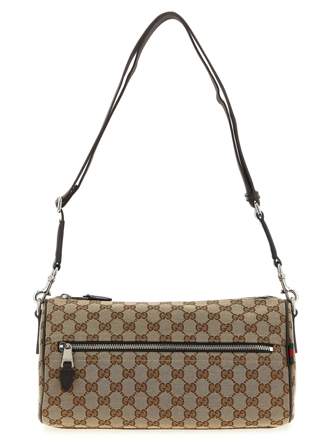 Beige Polyester Crossbody Bag