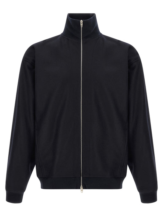 Blue Wool Full-Length Jacket