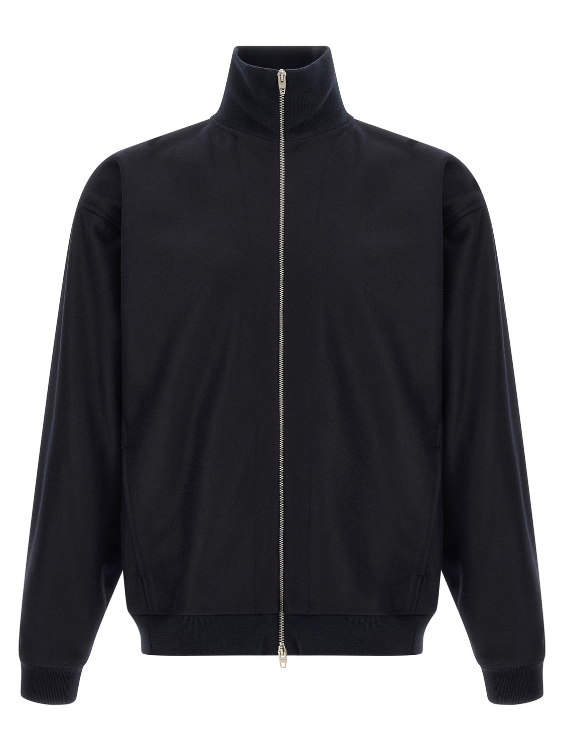 Blue Wool Full-Length Jacket