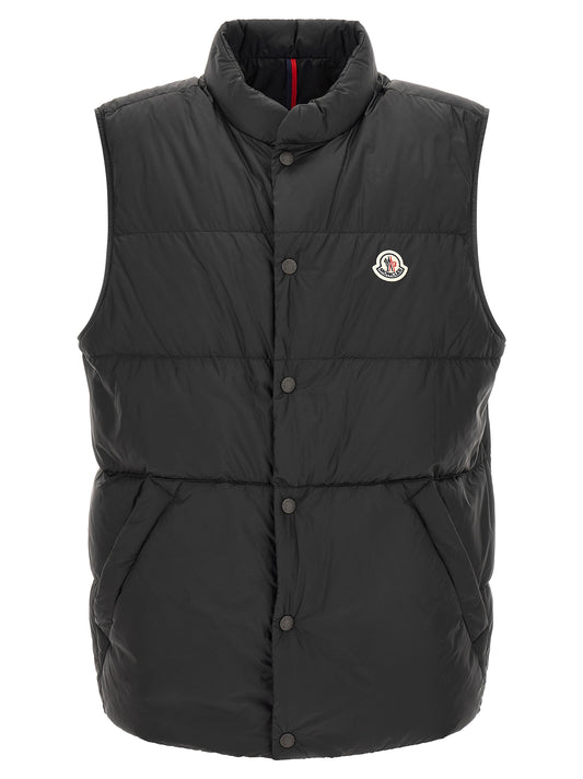 Black Polyamide Sleeveless Jacket