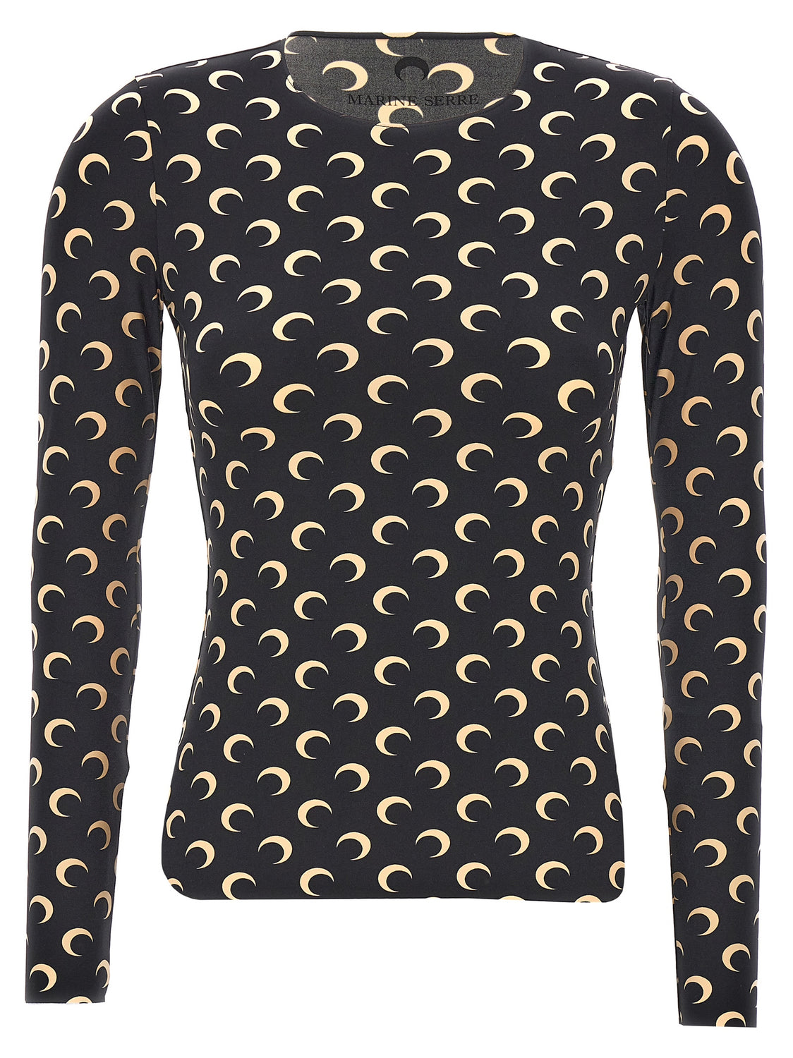 Black Polyamide Long Sleeve T-Shirt
