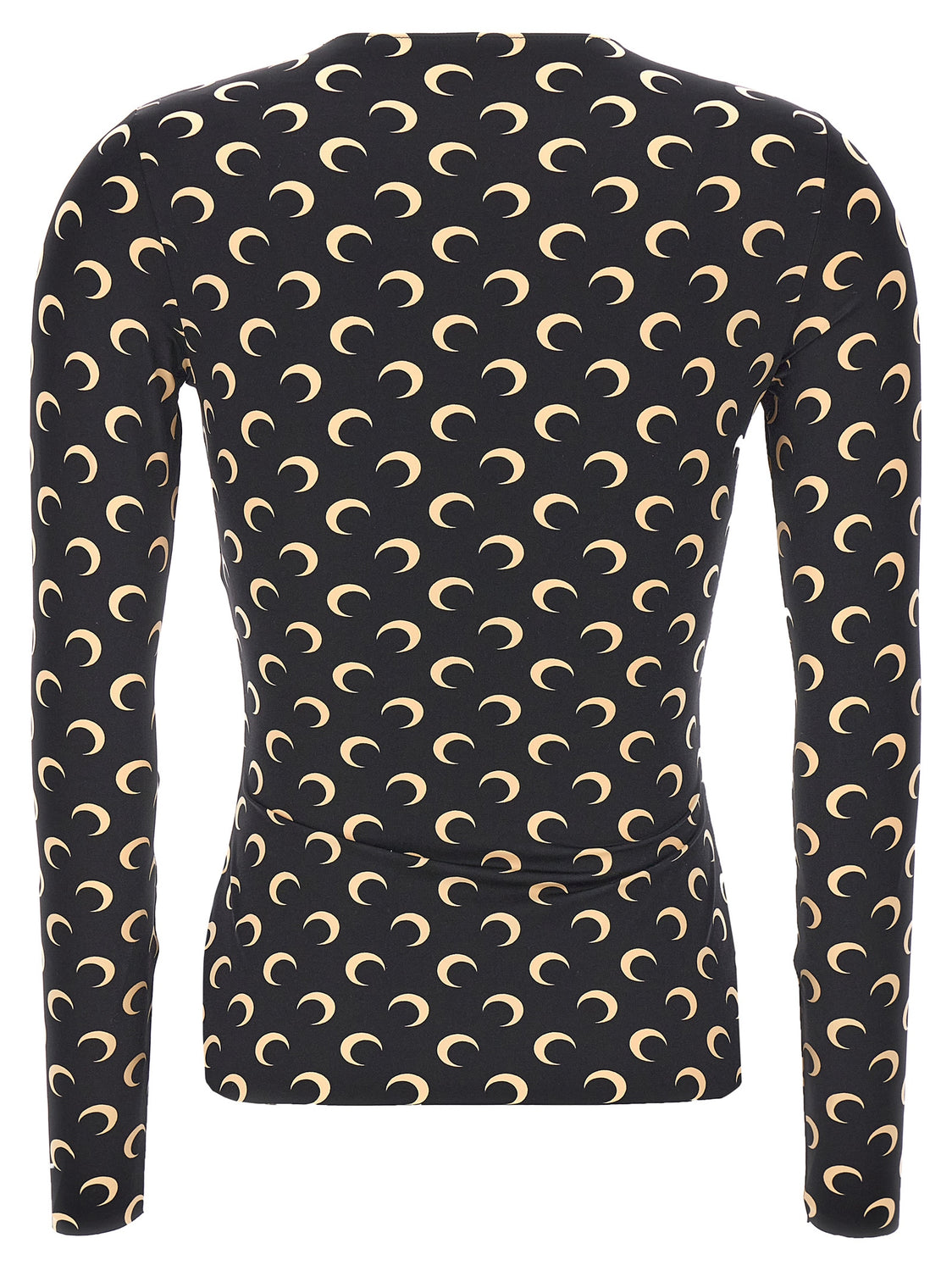 Black Polyamide Long Sleeve T-Shirt