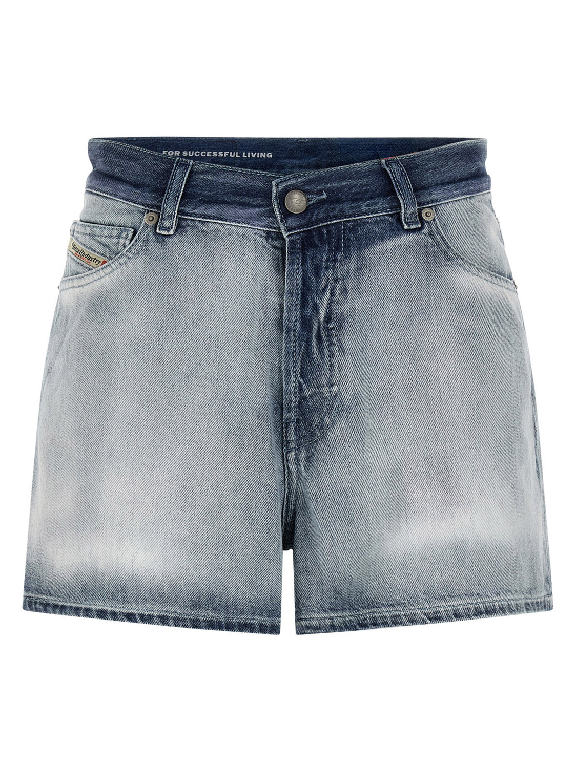 Blue Cotton Bermuda Shorts