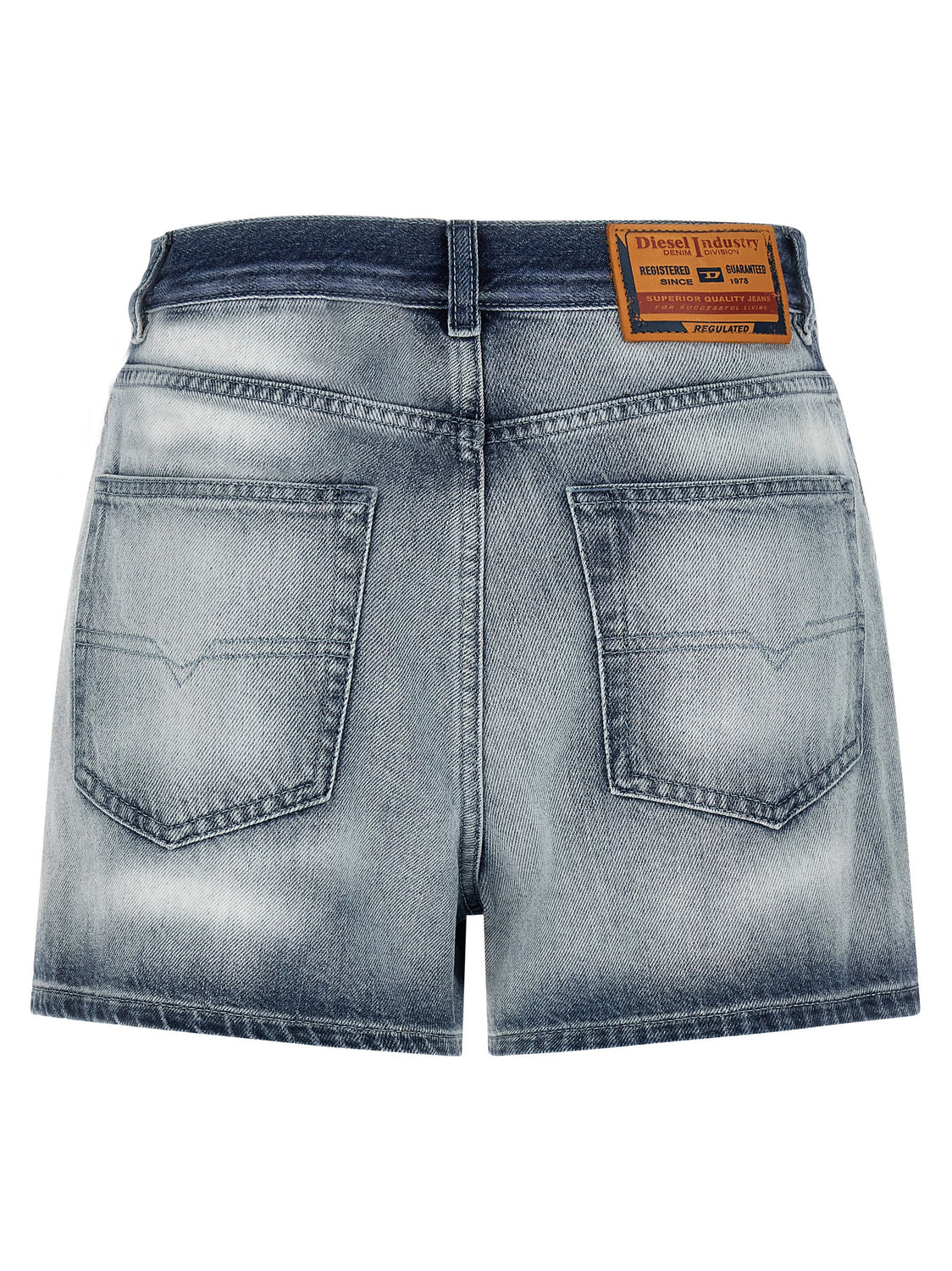 Blue Cotton Bermuda Shorts