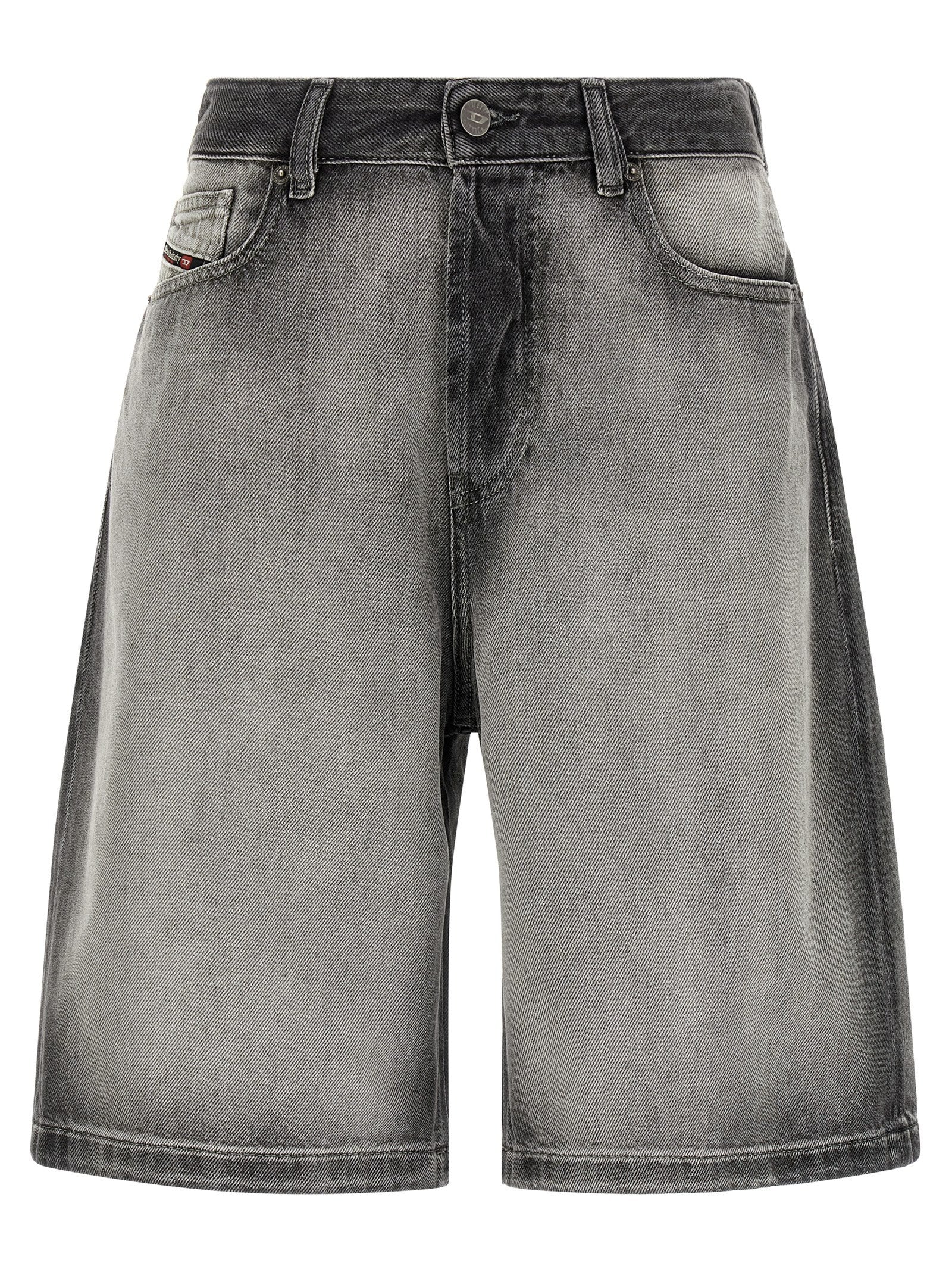 Gray Cotton Bermuda Shorts