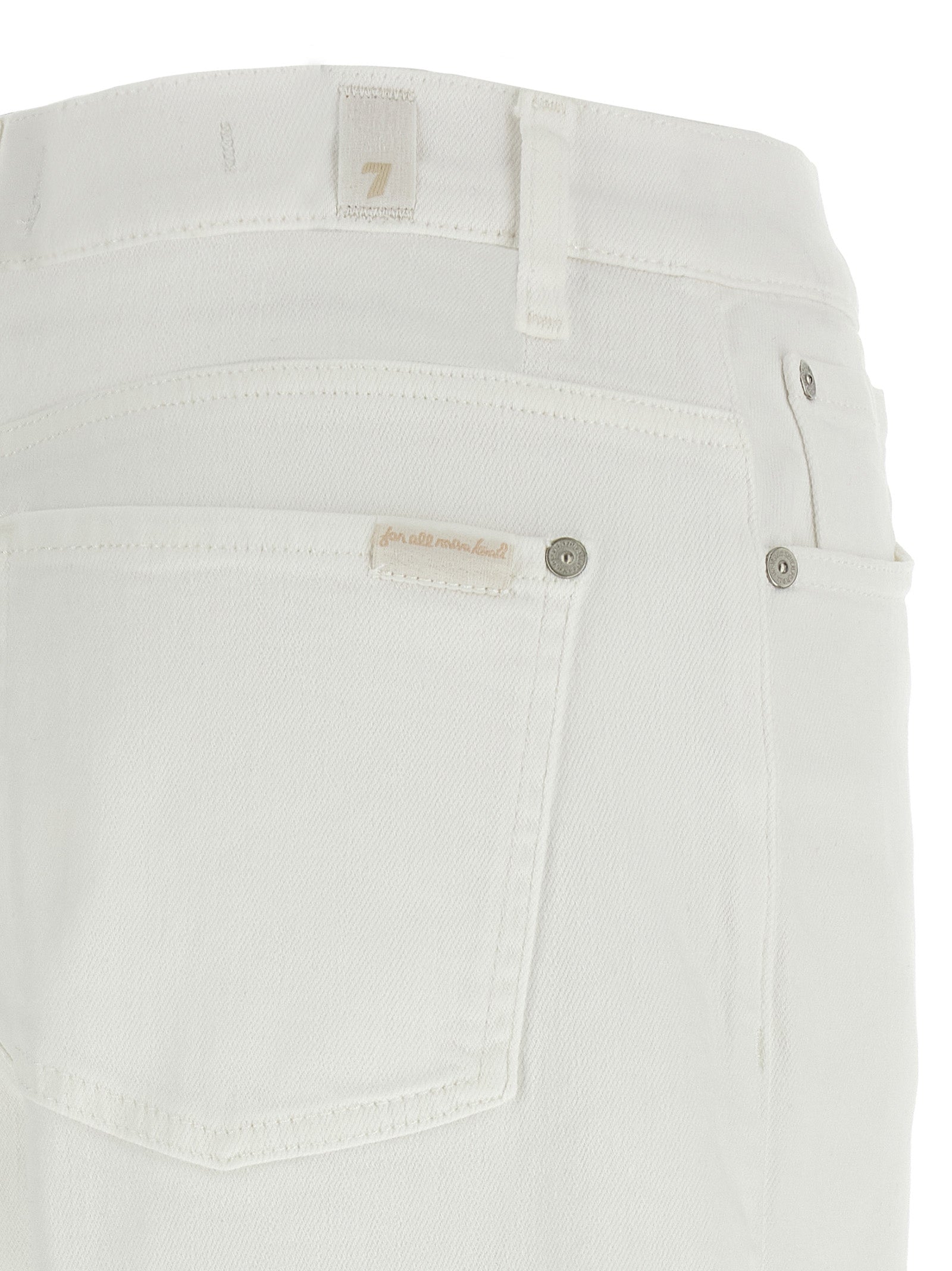 White Cotton Straight-Leg Jeans