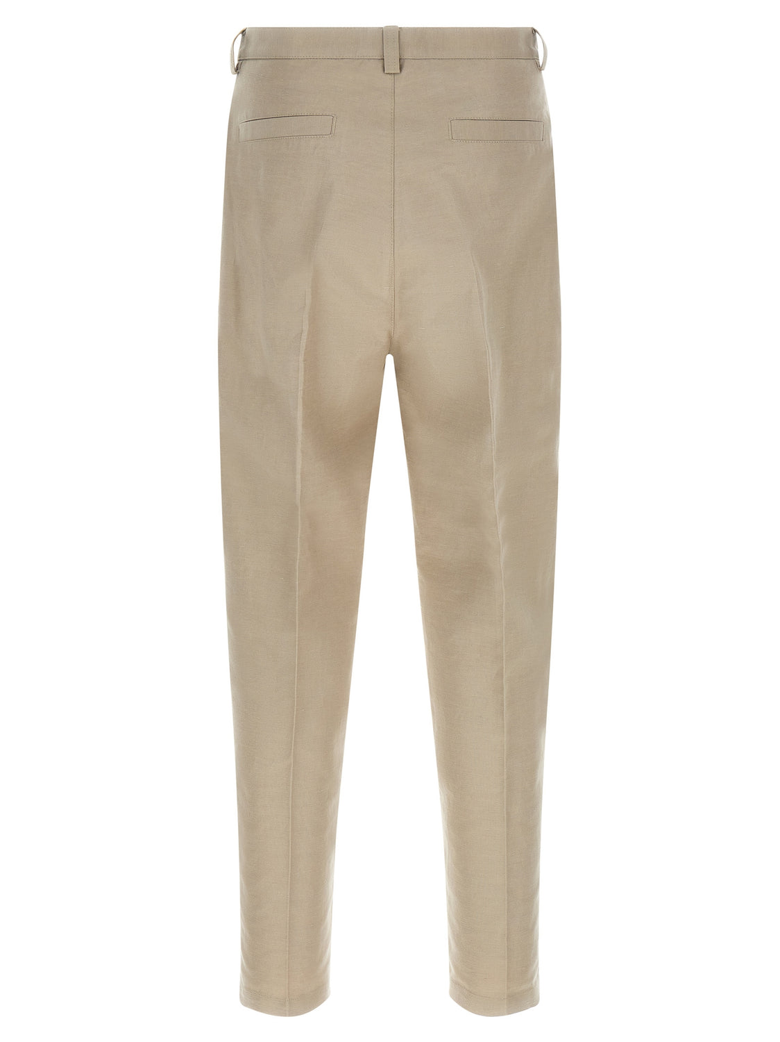 Brown Cotton Casual Pants