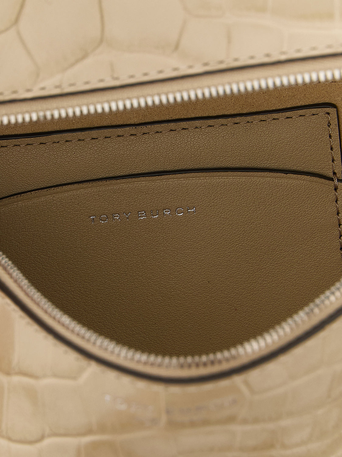 Beige Cowhide Shoulder Bag