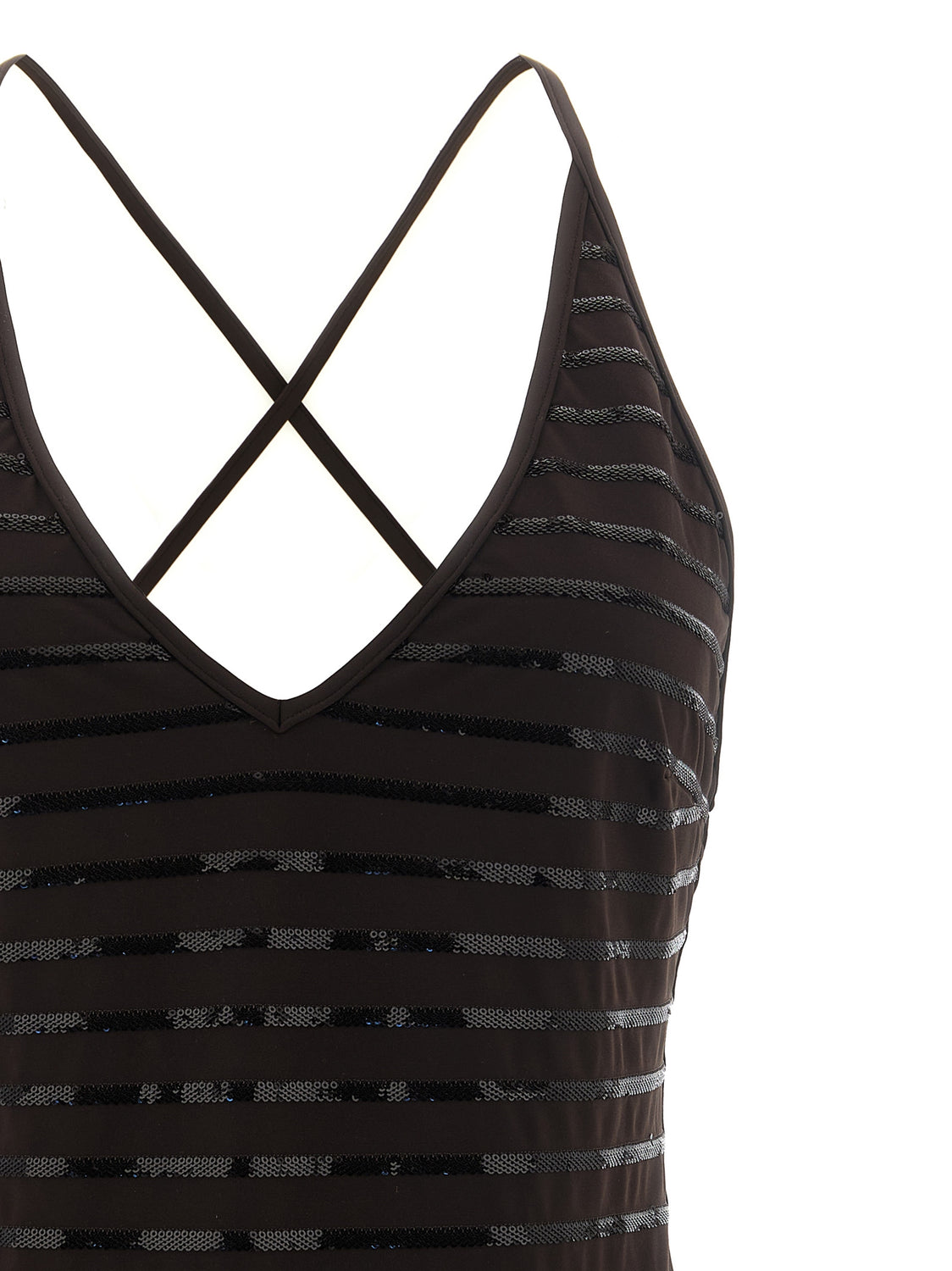 Brown Polyamide One-Piece Swimsuit