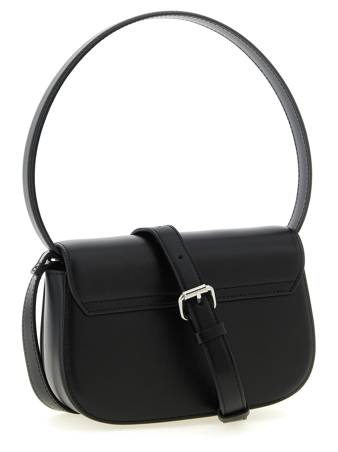 Black Cowhide Shoulder Bag