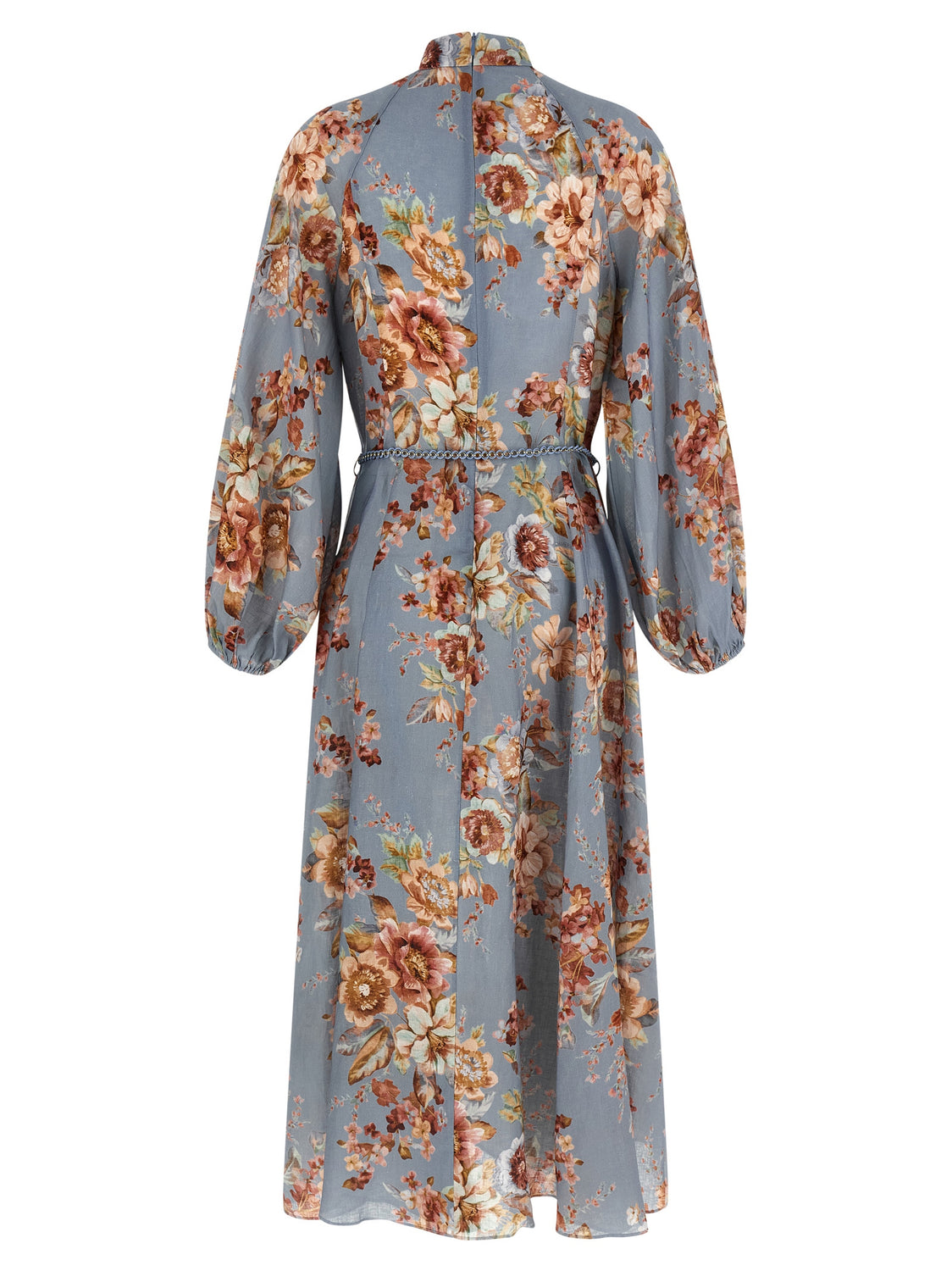 Blue Linen Long Dress