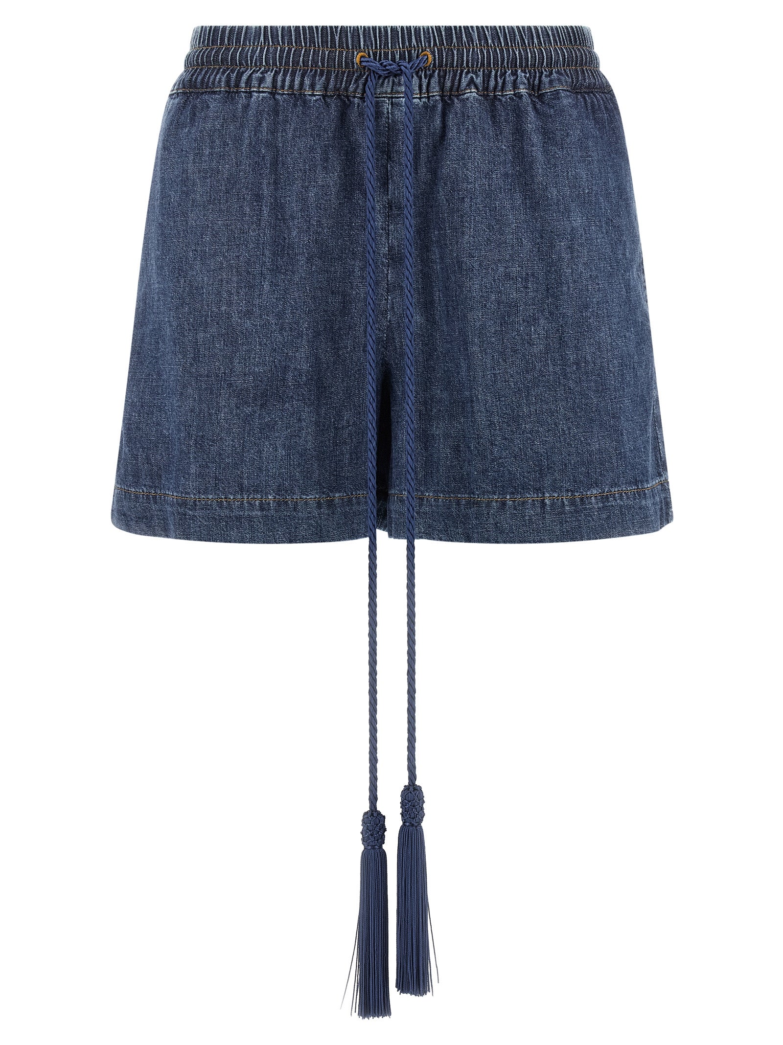 Blue Cotton Bermuda Shorts