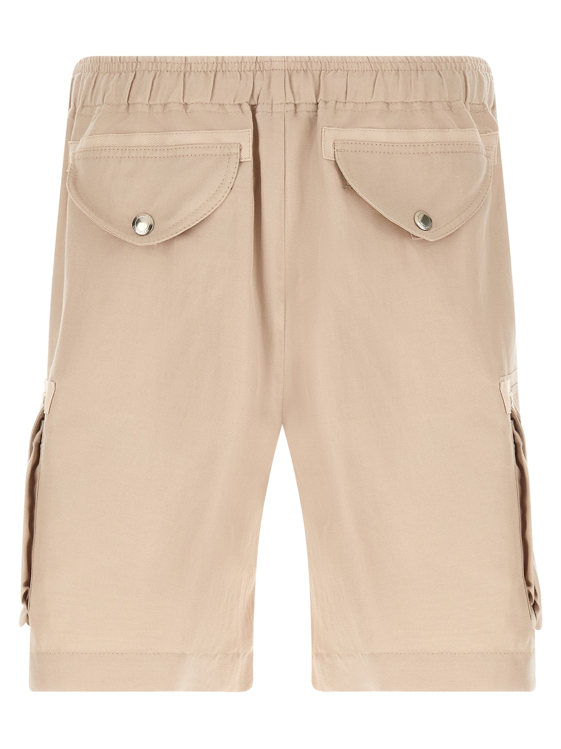 Beige Linen Bermuda Shorts