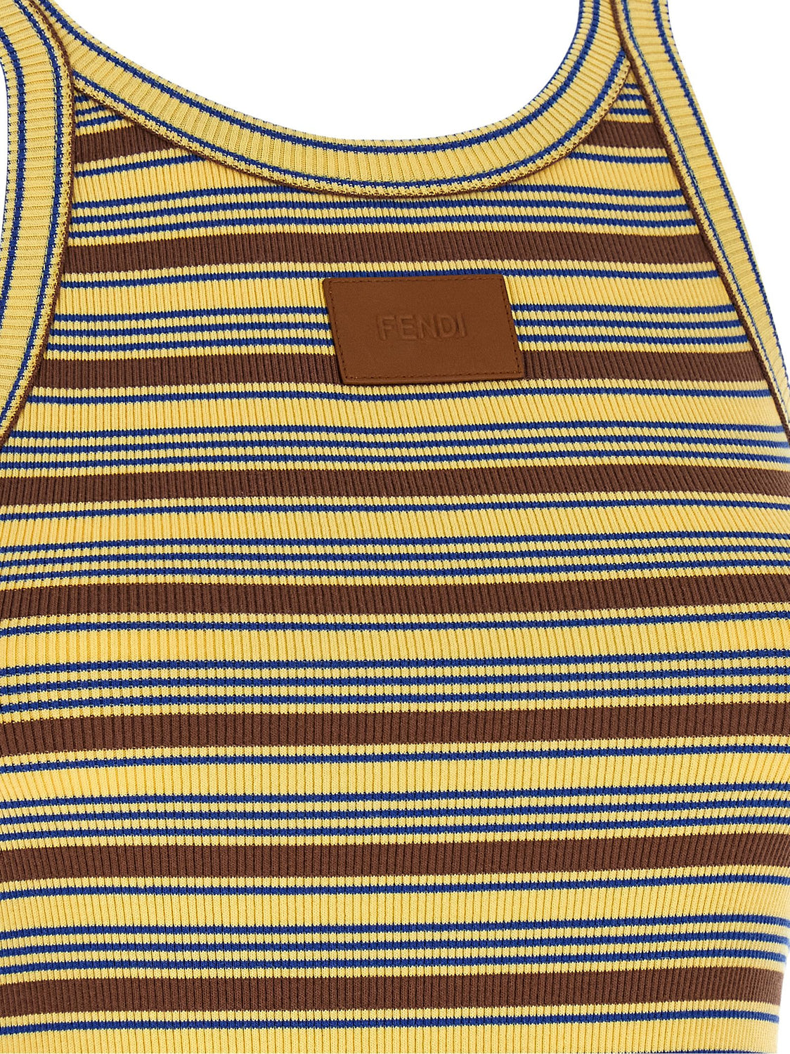 Multicolor Cotton Sleeveles T-Shirt