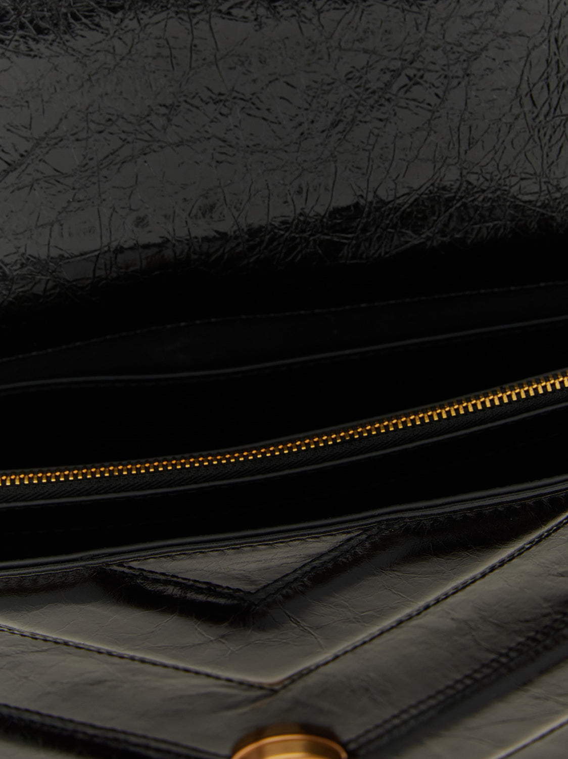 Black Calfskin Shoulder Bag