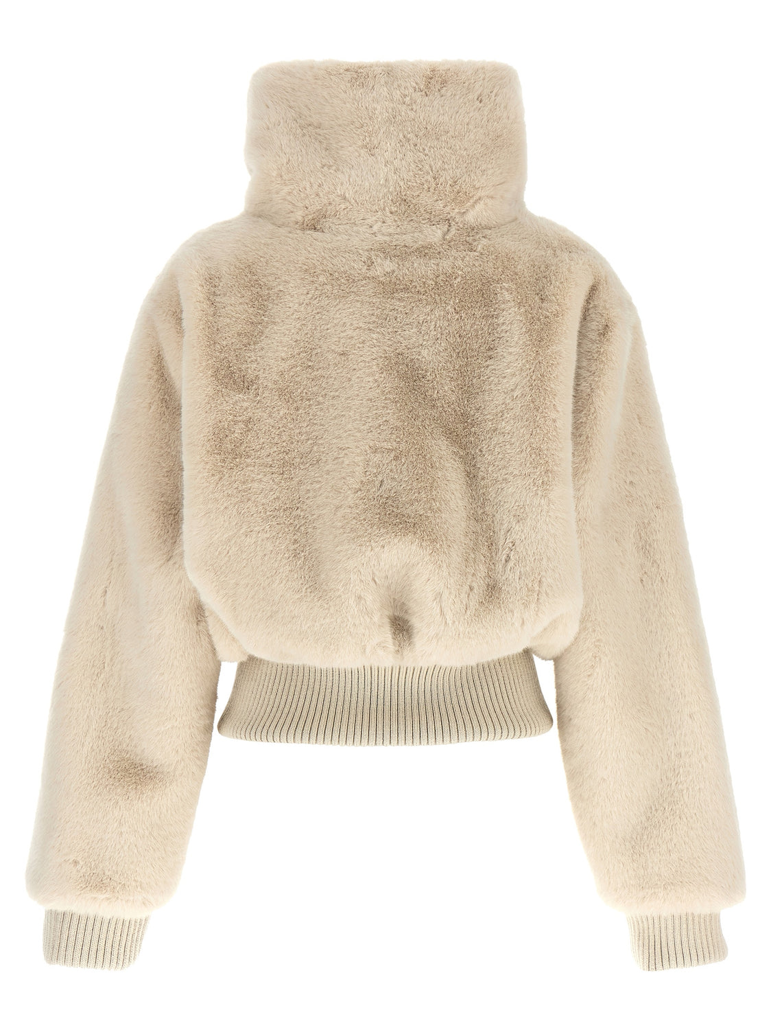 Beige Polyester Full-Length Jacket