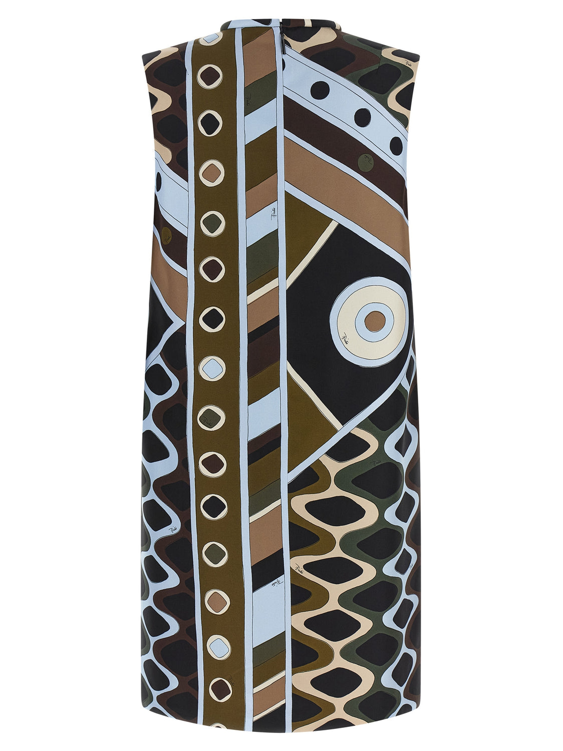 Multicolor Silk Short Dress