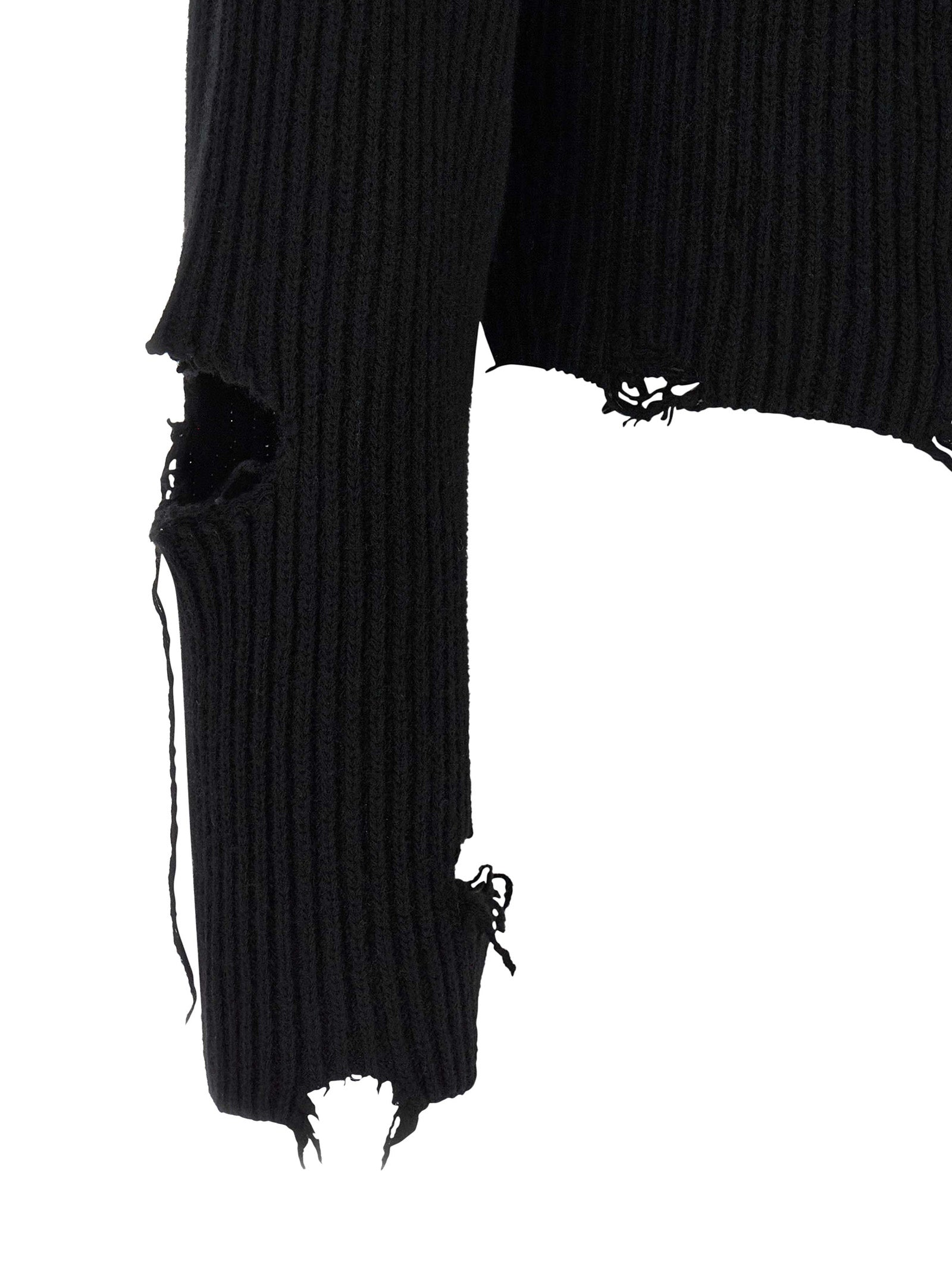 Black Merino Wool Cardigan