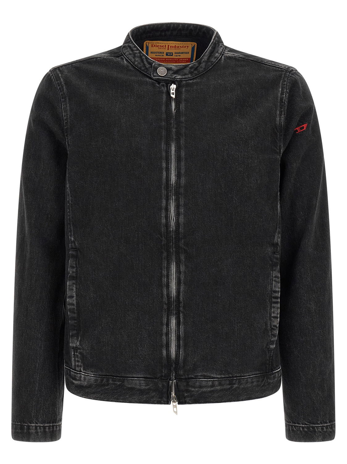 Black Cotton Denim Jacket