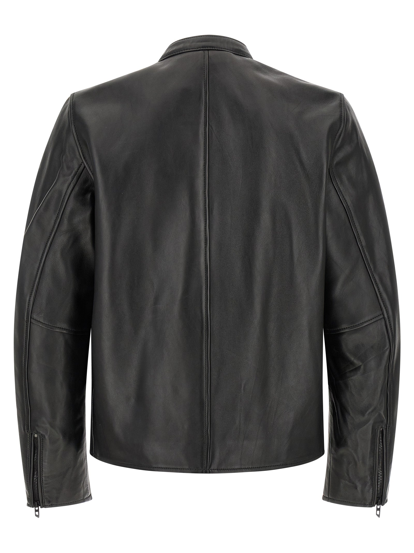 Black Lamb Leather Leather Jacket
