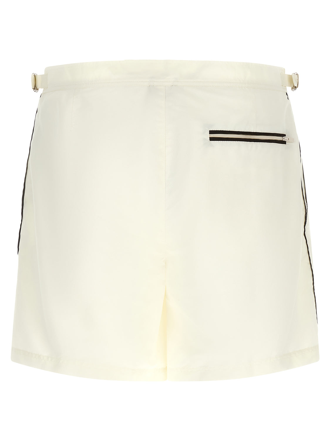 Beige Polyester Swim Shorts
