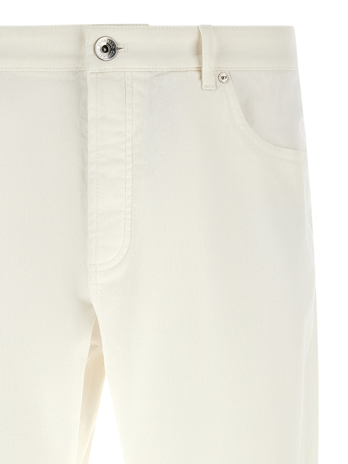 White Cotton Cropped Jeans