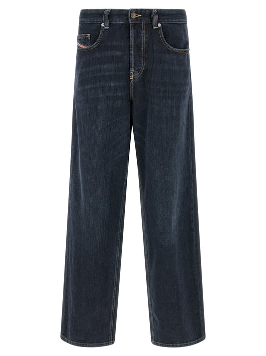 Blue Cotton Relaxed Fit Jeans