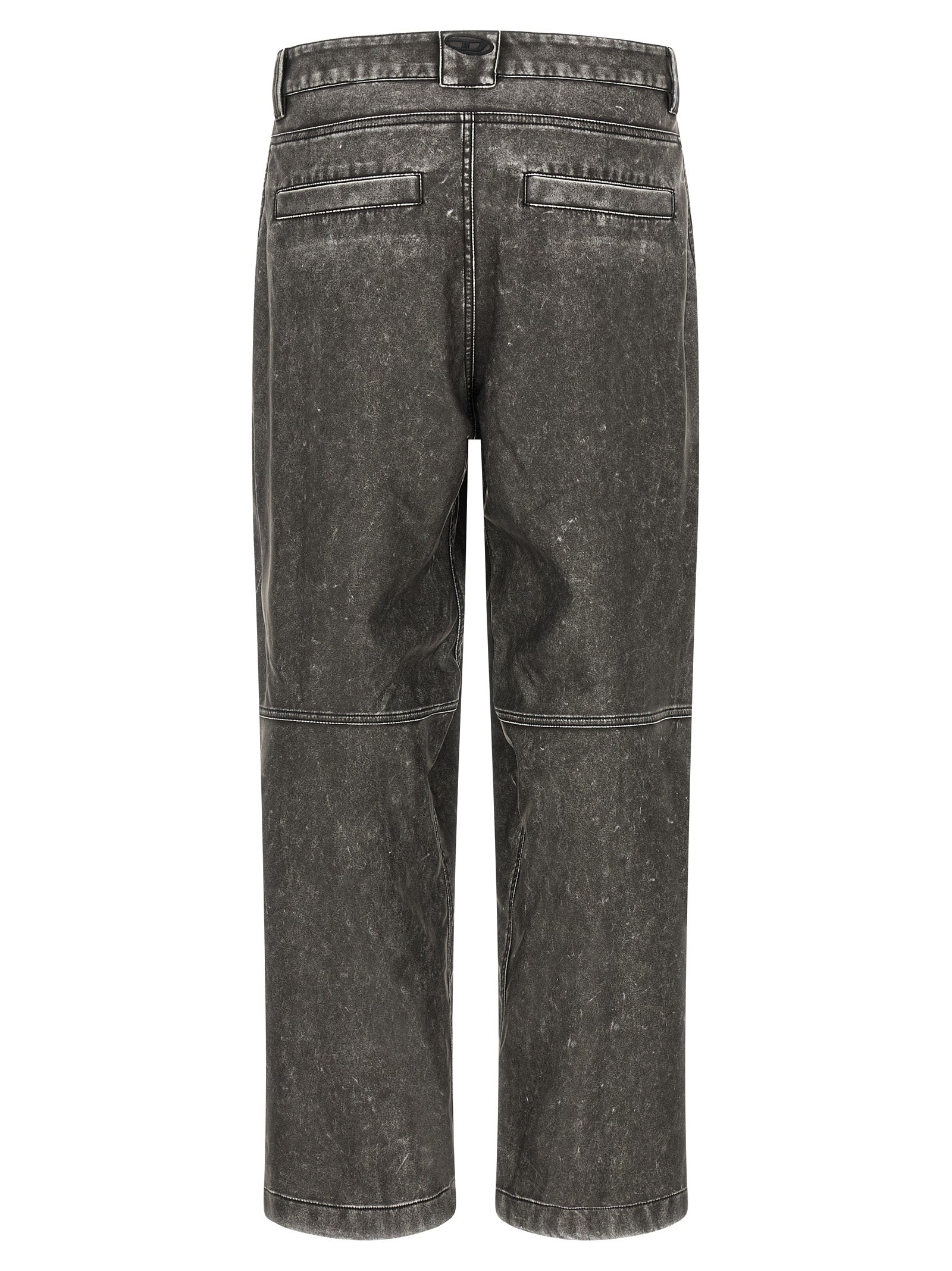 Gray Polyethylene Casual Pants