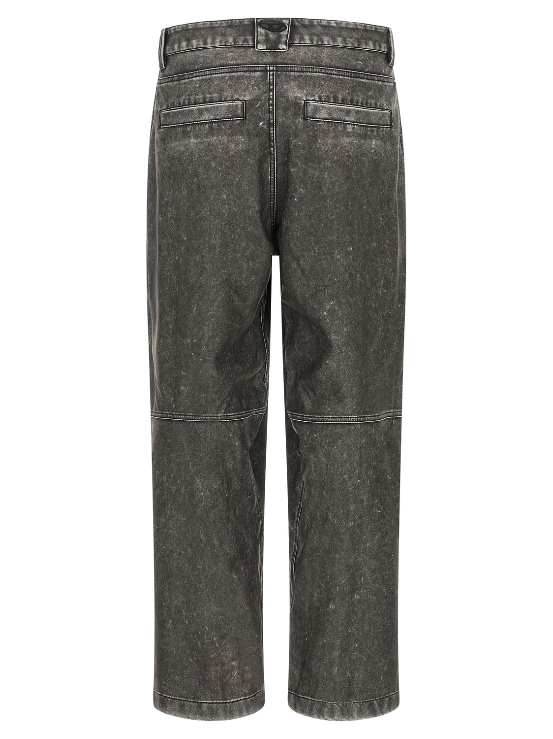 Gray Polyethylene Casual Pants