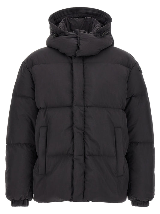Black Polyamide Full-Length Jacket