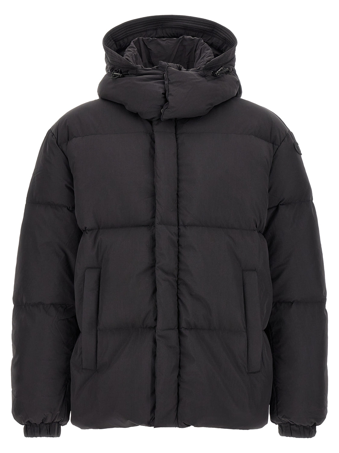 Black Polyamide Full-Length Jacket