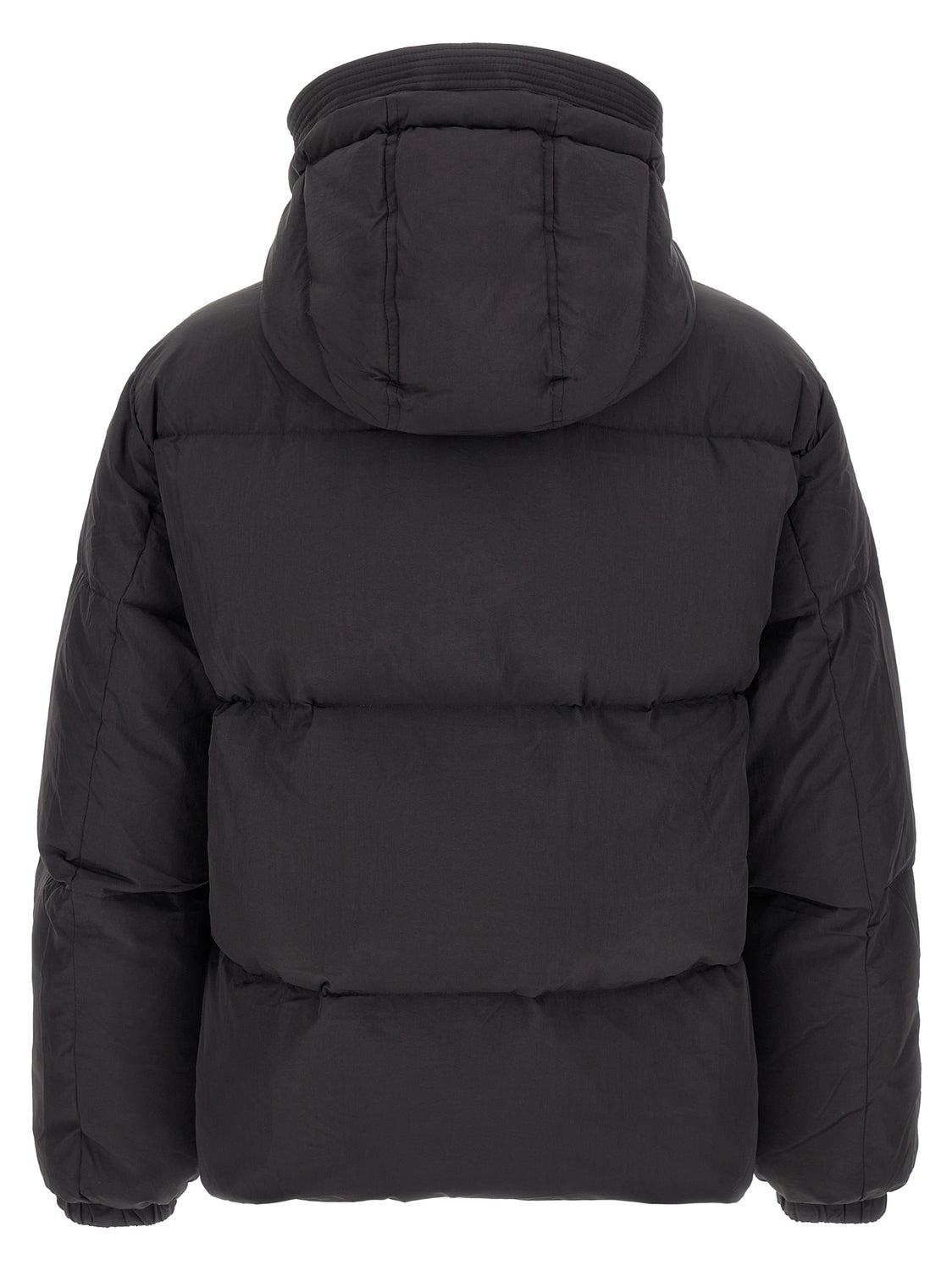 Black Polyamide Full-Length Jacket