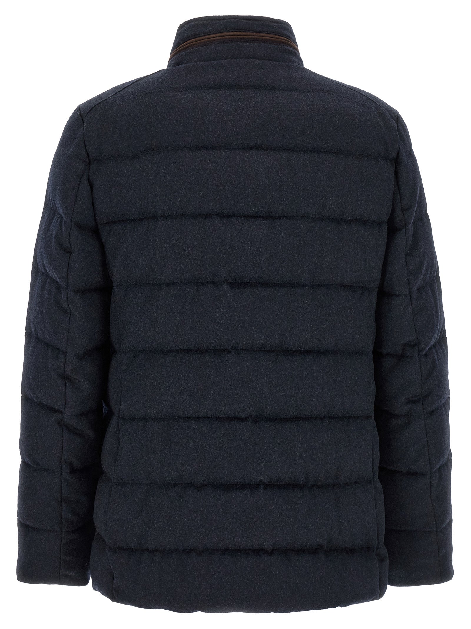 Blue Wool Full-Length Jacket