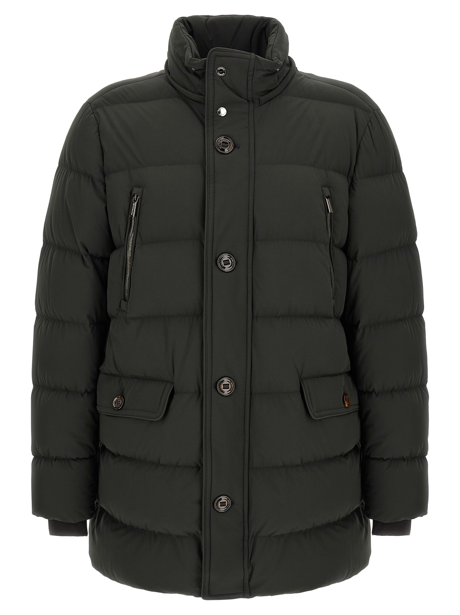 Bicolor Wool Full-Length Jacket
