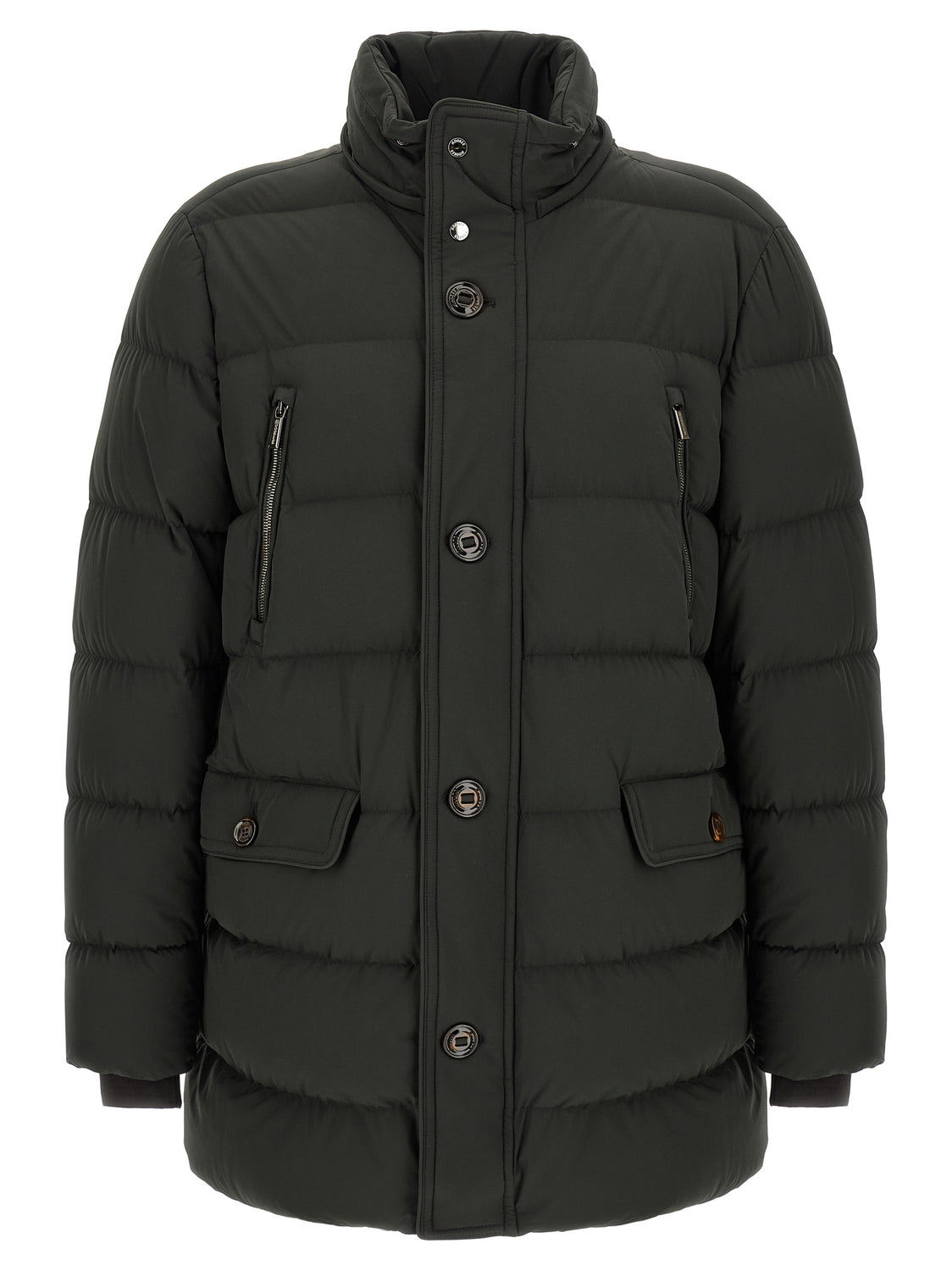 Bicolor Wool Full-Length Jacket