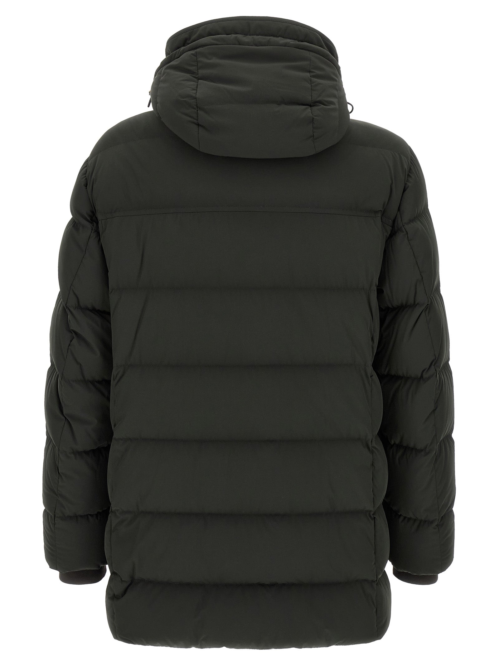 Bicolor Wool Full-Length Jacket