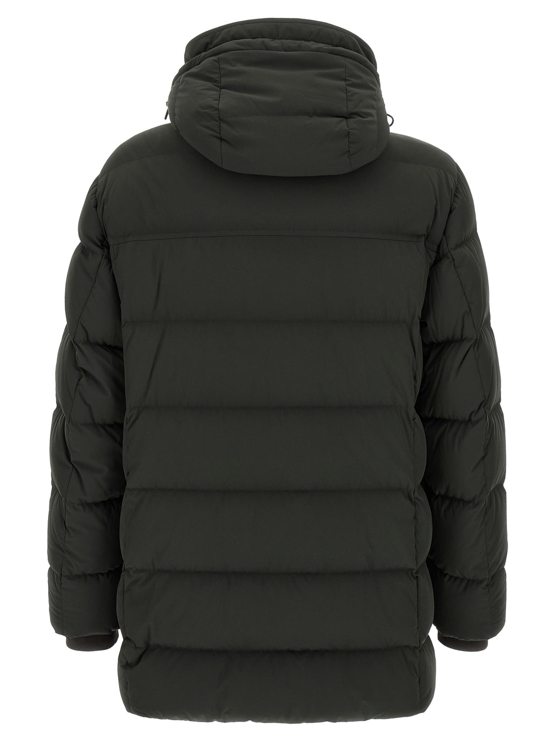 Bicolor Wool Full-Length Jacket