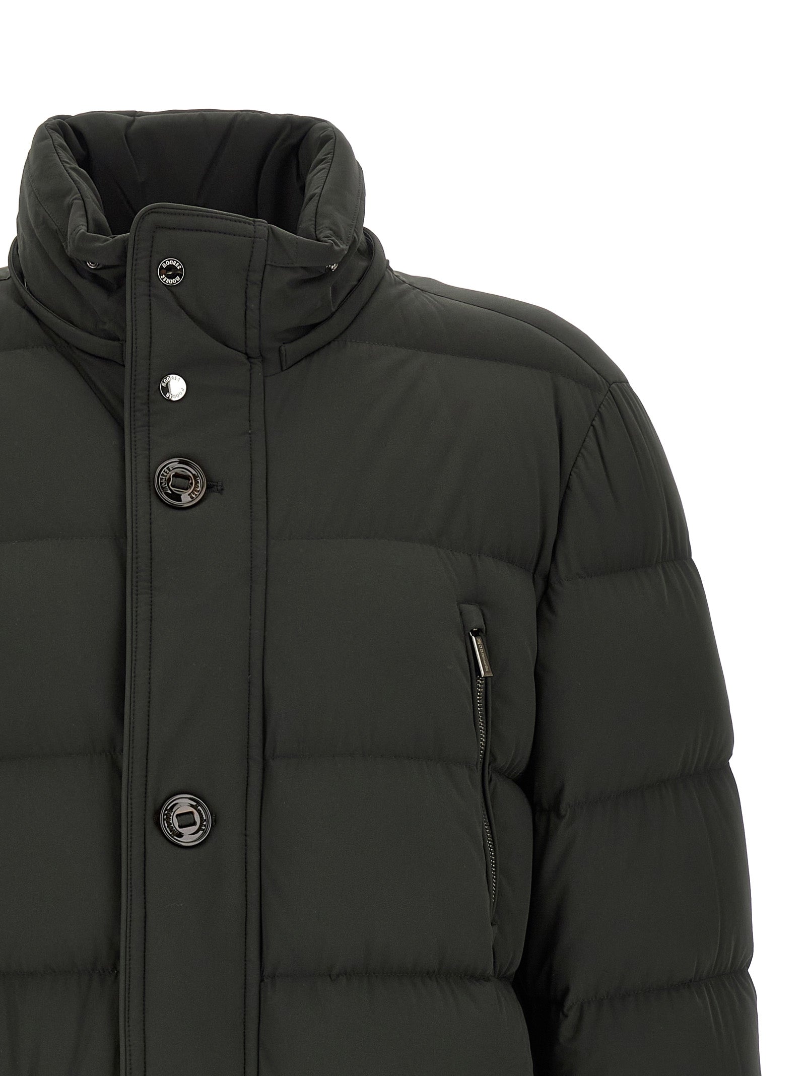 Bicolor Wool Full-Length Jacket