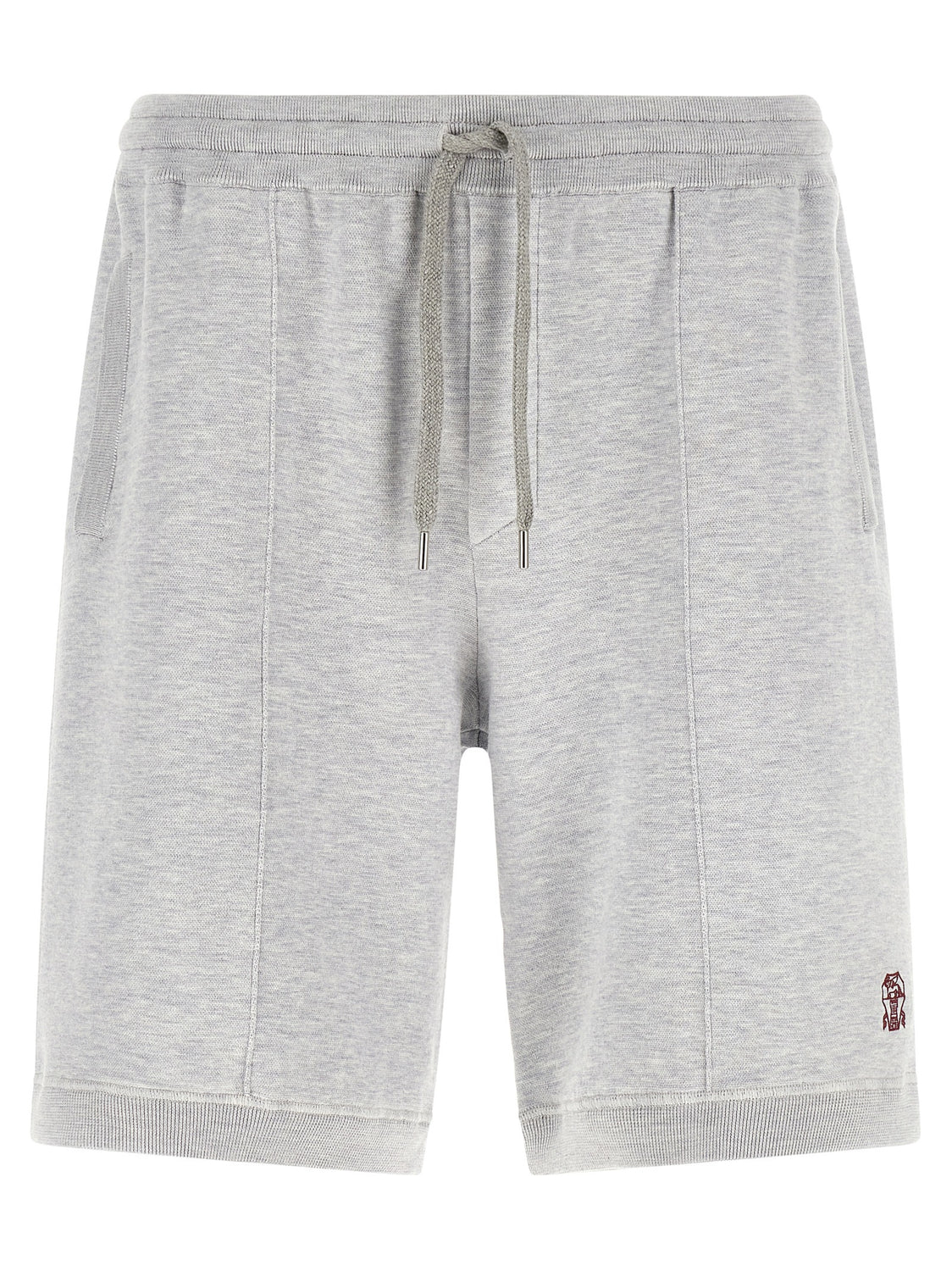 Gray Silk Bermuda Shorts