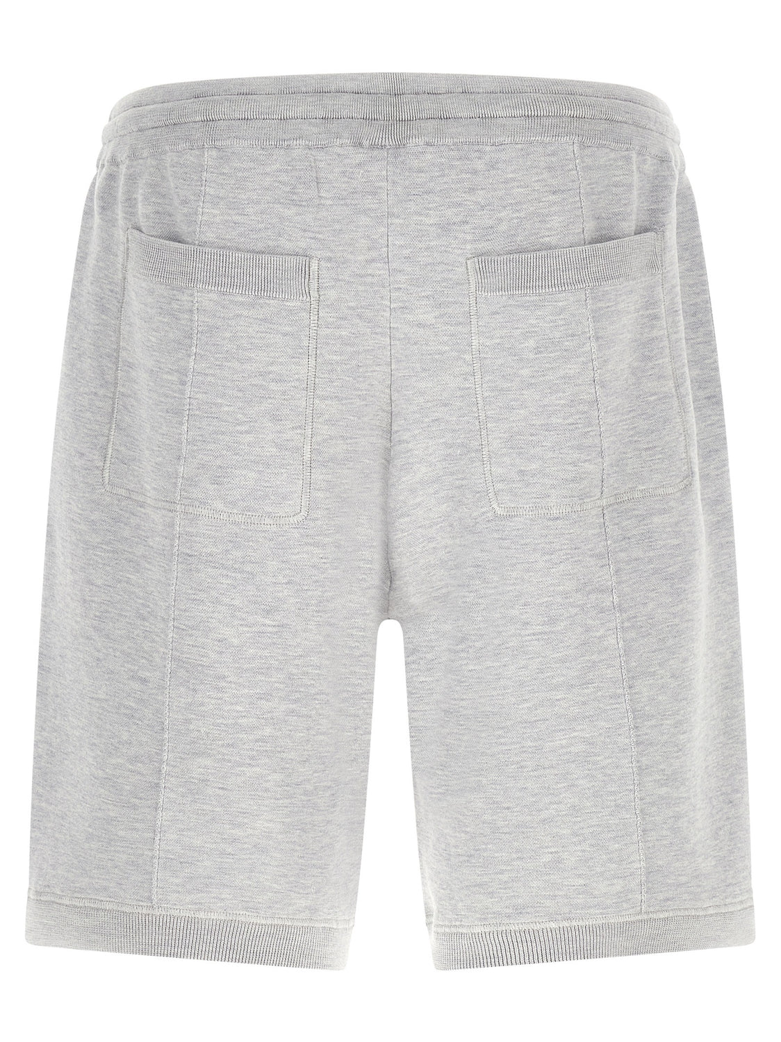 Gray Silk Bermuda Shorts