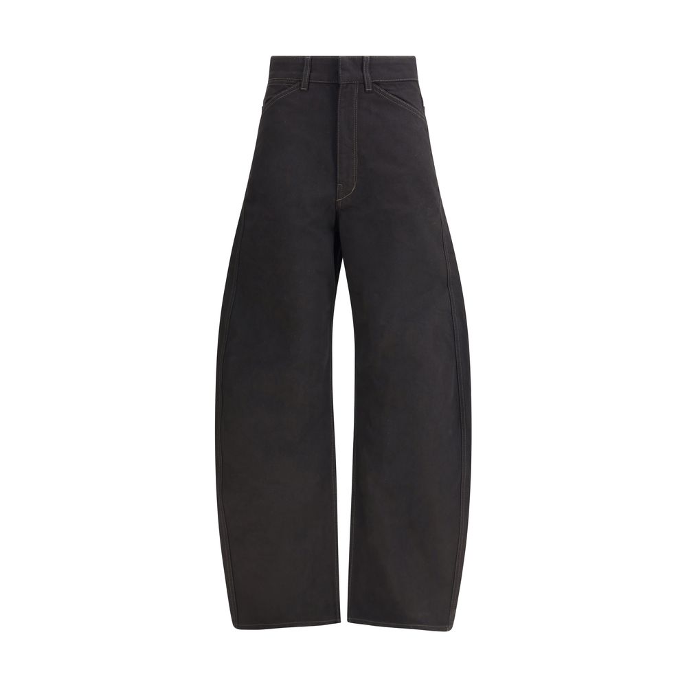 Black Cotton Casual Pants